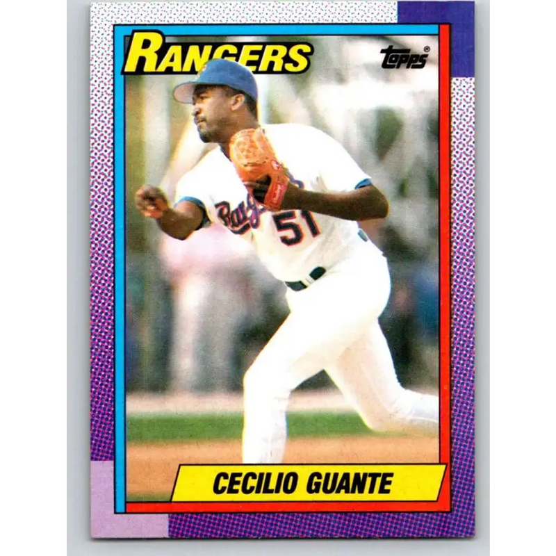 1990 Topps #532 Cecilio Guante NM-MT Texas Rangers Baseball Card - Baseball Card Single