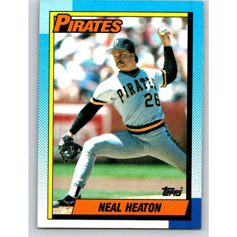 1990 Topps #539 Neal Heaton NM-MT Pittsburgh Pirates Baseball Card - Baseball Card Single