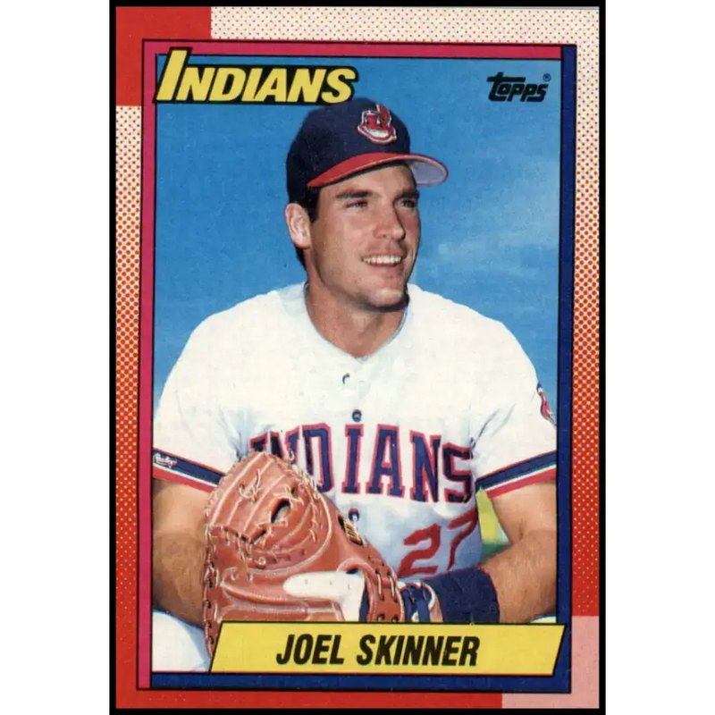 1990 Topps #54 Joel Skinner NM-MT Cleveland Indians Baseball Card - Baseball Card Single