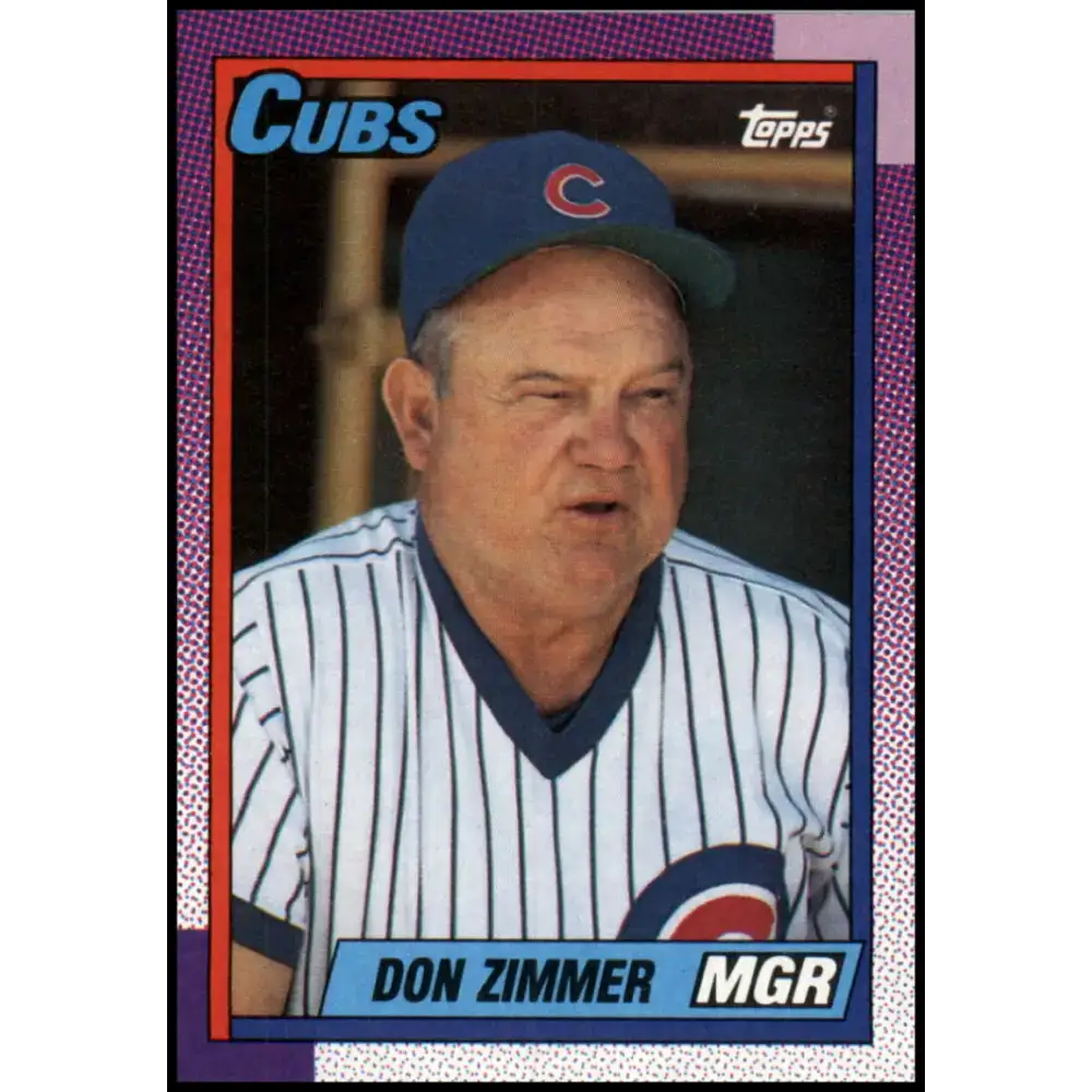 1990 Topps #549 Don Zimmer MG NM-MT Chicago Cubs Baseball Card - Baseball Card Single