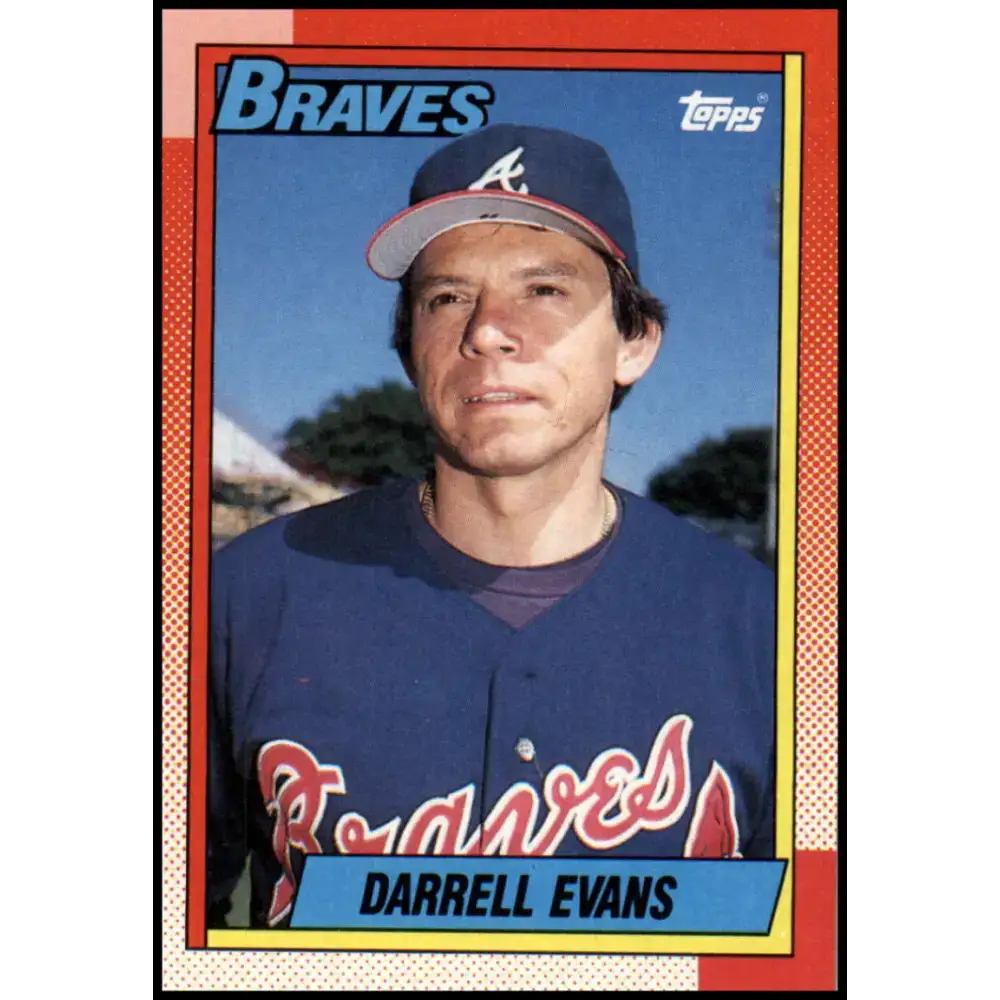 1990 Topps #55 Darrell Evans UER NM-MT Atlanta Braves Baseball Card - Baseball Card Single