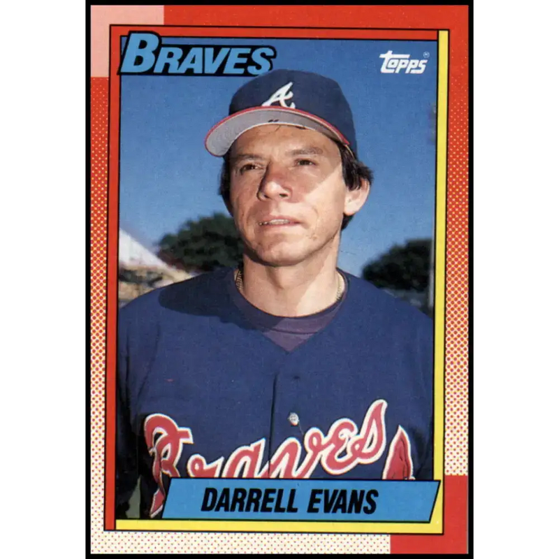 1990 Topps #55 Darrell Evans UER NM-MT Atlanta Braves Baseball Card - Baseball Card Single
