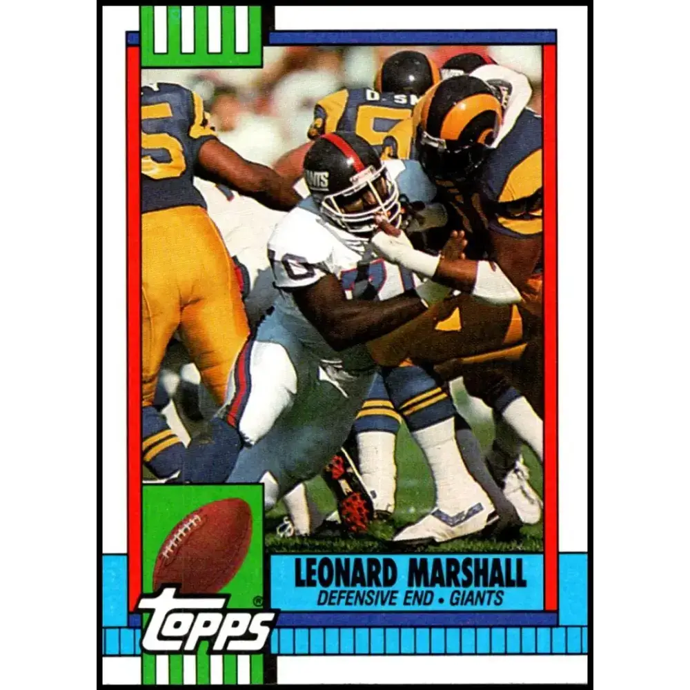 1990 Topps #55 Leonard Marshall EX Excellent New York Giants Football Card - Football Card Single