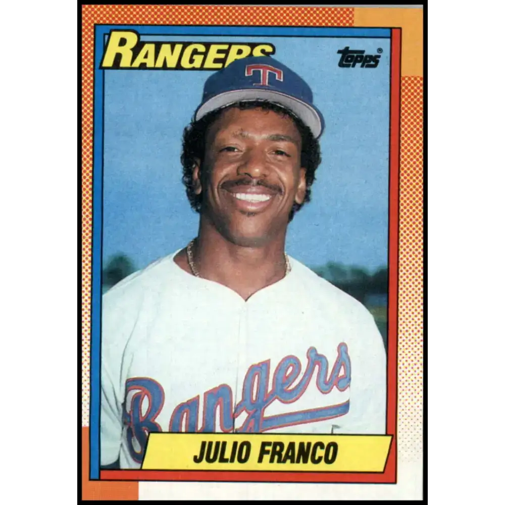 1990 Topps #550 Julio Franco NM-MT Texas Rangers Baseball Card - Baseball Card Single