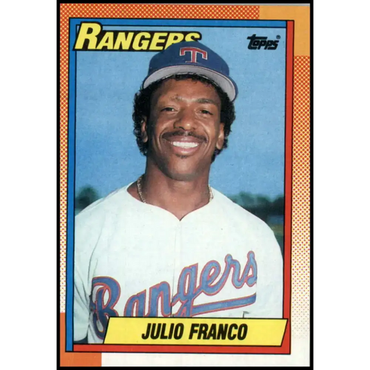 1990 Topps #550 Julio Franco NM-MT Texas Rangers Baseball Card - Baseball Card Single