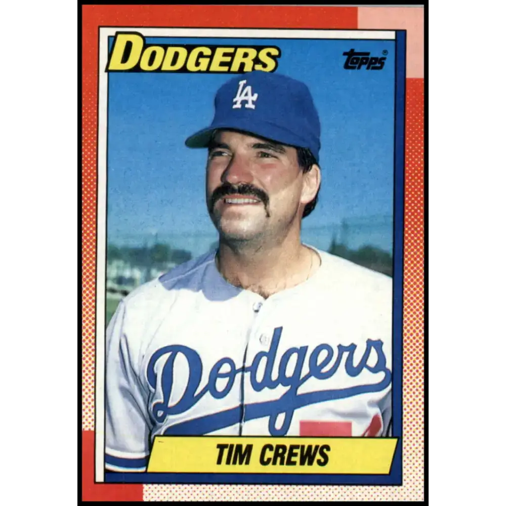 1990 Topps #551 Tim Crews NM-MT Los Angeles Dodgers Baseball Card - Baseball Card Single