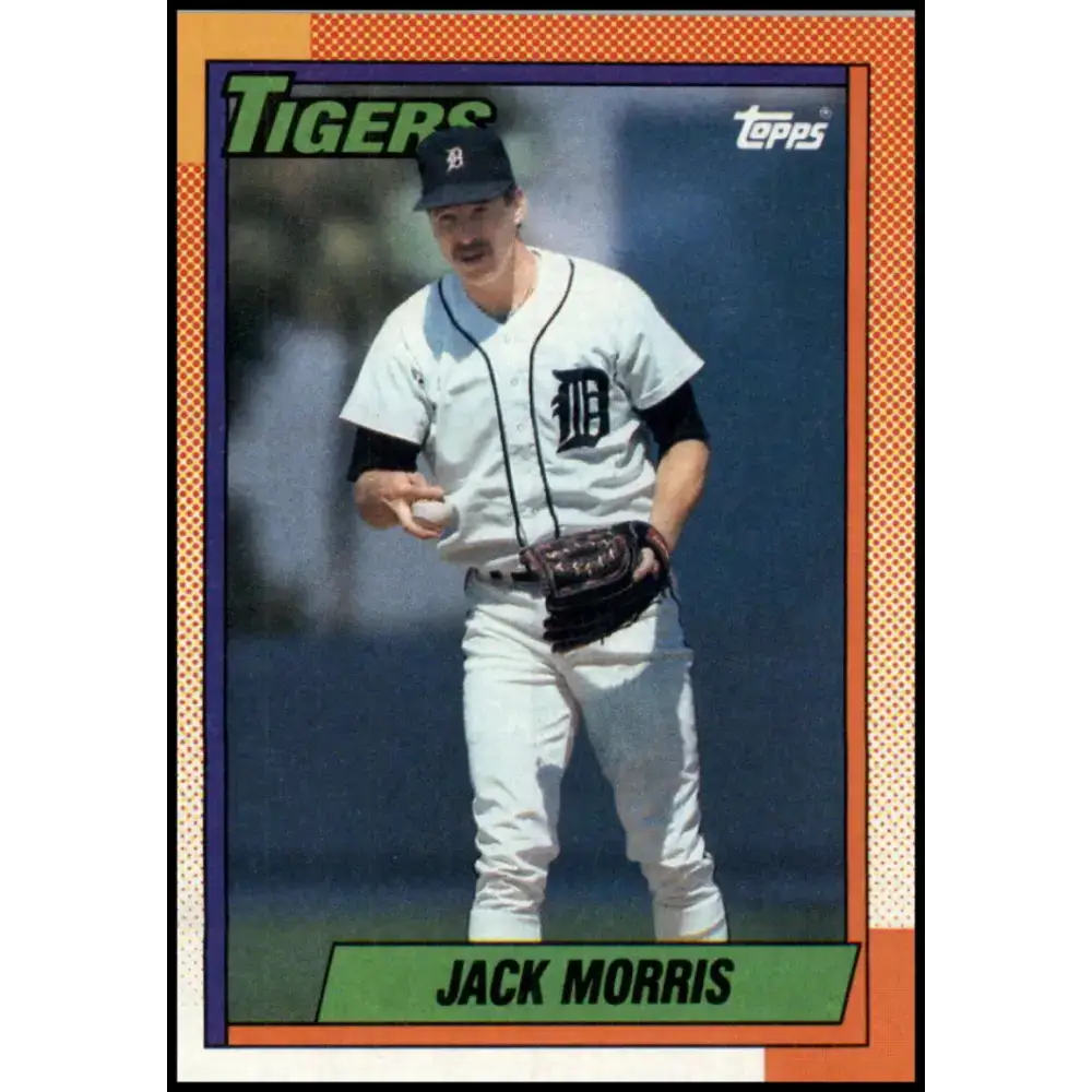 1990 Topps #555 Jack Morris NM-MT Detroit Tigers Baseball Card - Baseball Card Single