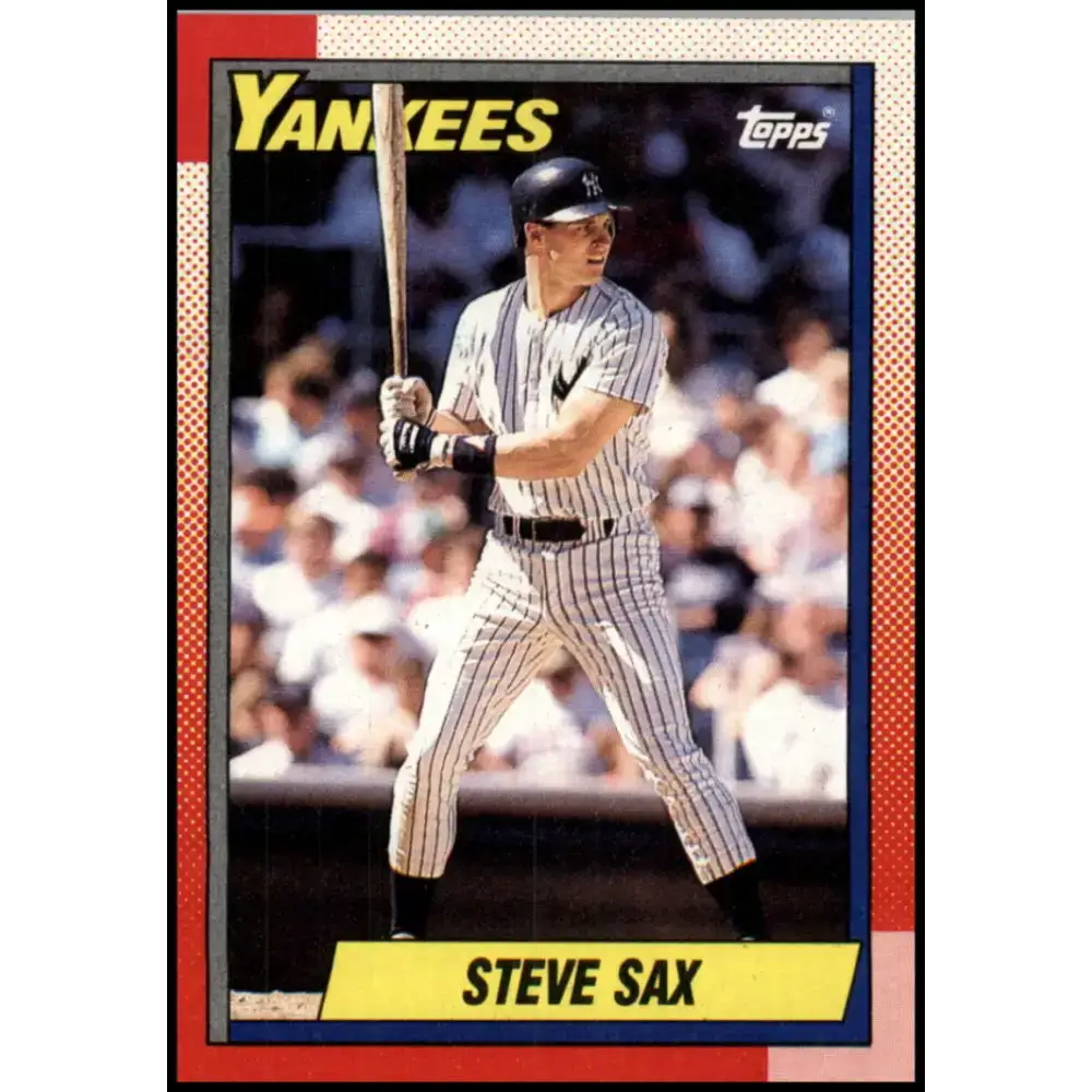 1990 Topps #560 Steve Sax NM-MT New York Yankees Baseball Card - Baseball Card Single