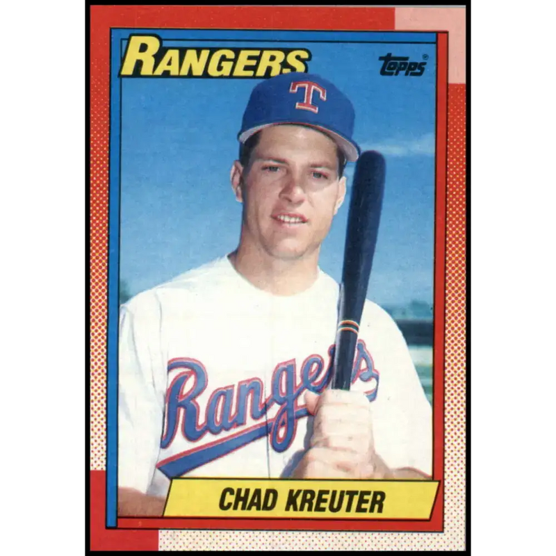1990 Topps #562 Chad Kreuter NM-MT Texas Rangers Baseball Card - Baseball Card Single