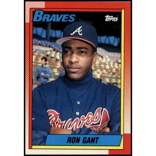1990 Topps #567 Ron Gant NM-MT Atlanta Braves Baseball Card - Baseball Card Single