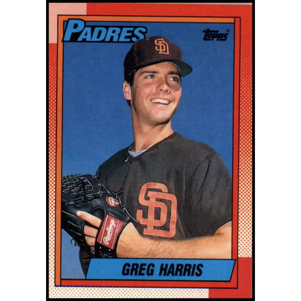 1990 Topps #572 Greg Harris NM-MT San Diego Padres Baseball Card - Baseball Card Single