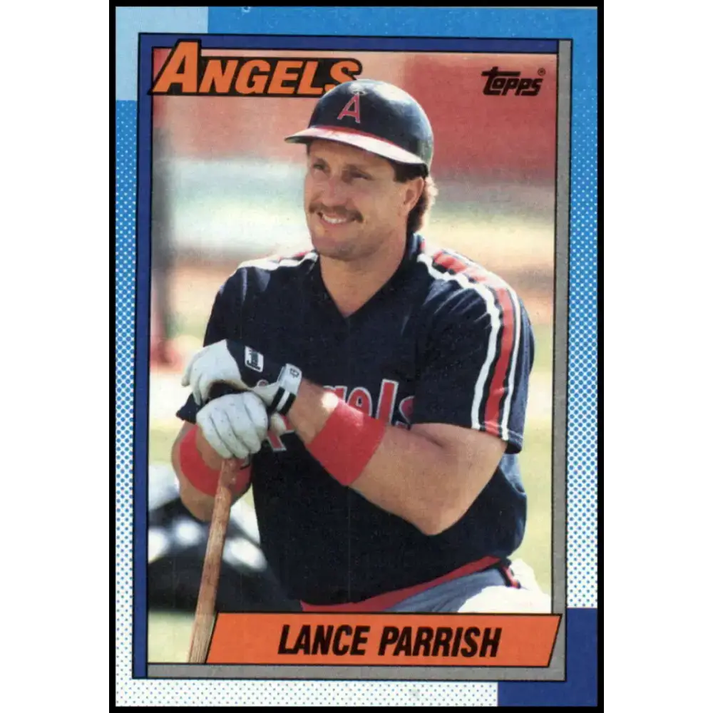 1990 Topps #575 Lance Parrish NM-MT California Angels Baseball Card - Baseball Card Single
