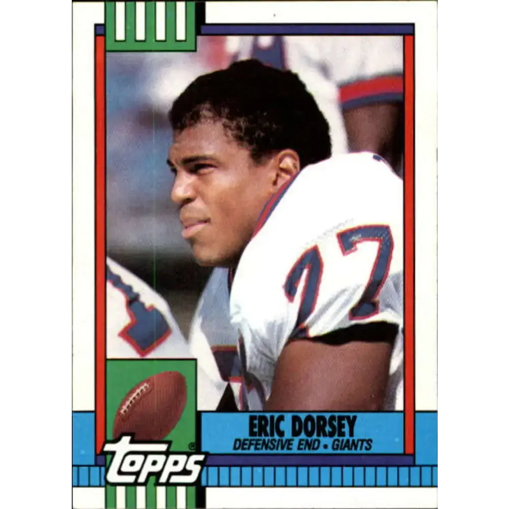 1990 Topps #58 Eric Dorsey EX Excellent RC Rookie New York Giants Football Card
