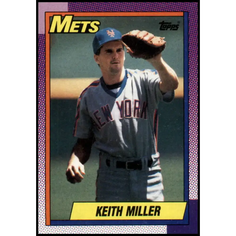 1990 Topps #58 Keith Miller NM-MT New York Mets Baseball Card - Baseball Card Single