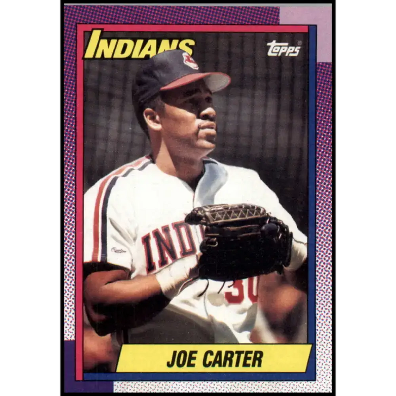 1990 Topps #580 Joe Carter NM-MT Cleveland Indians Baseball Card - Baseball Card Single