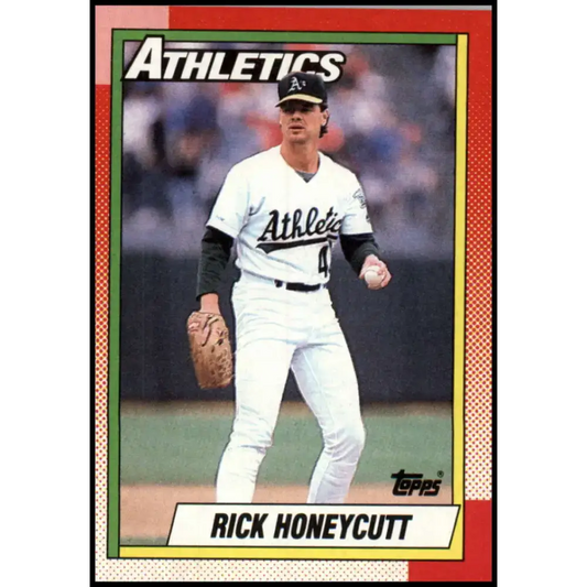 1990 Topps #582 Rick Honeycutt NM-MT Oakland Athletics Baseball Card - Baseball Card Single