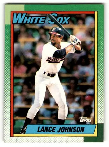 1990 Topps #587 Lance Johnson Chicago White Sox Baseball Cards EX/NM ID:55625 - Baseball Card Single