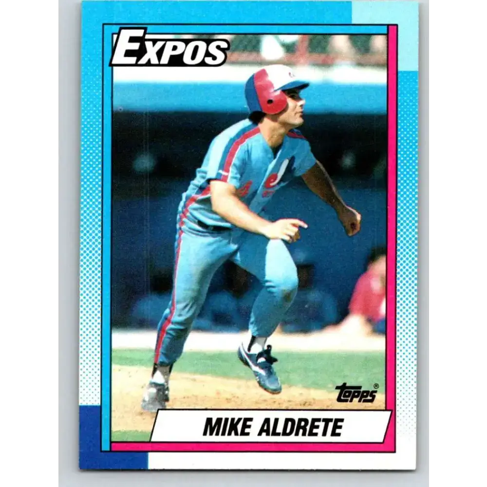 1990 Topps #589 Mike Aldrete NM-MT Montreal Expos Baseball Card - Baseball Card Single