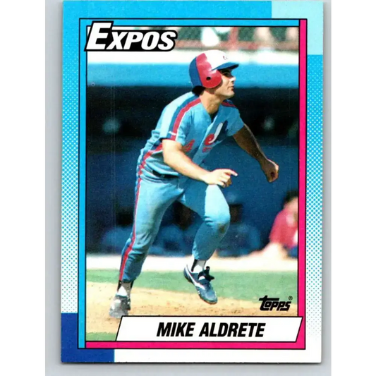1990 Topps #589 Mike Aldrete NM-MT Montreal Expos Baseball Card - Baseball Card Single