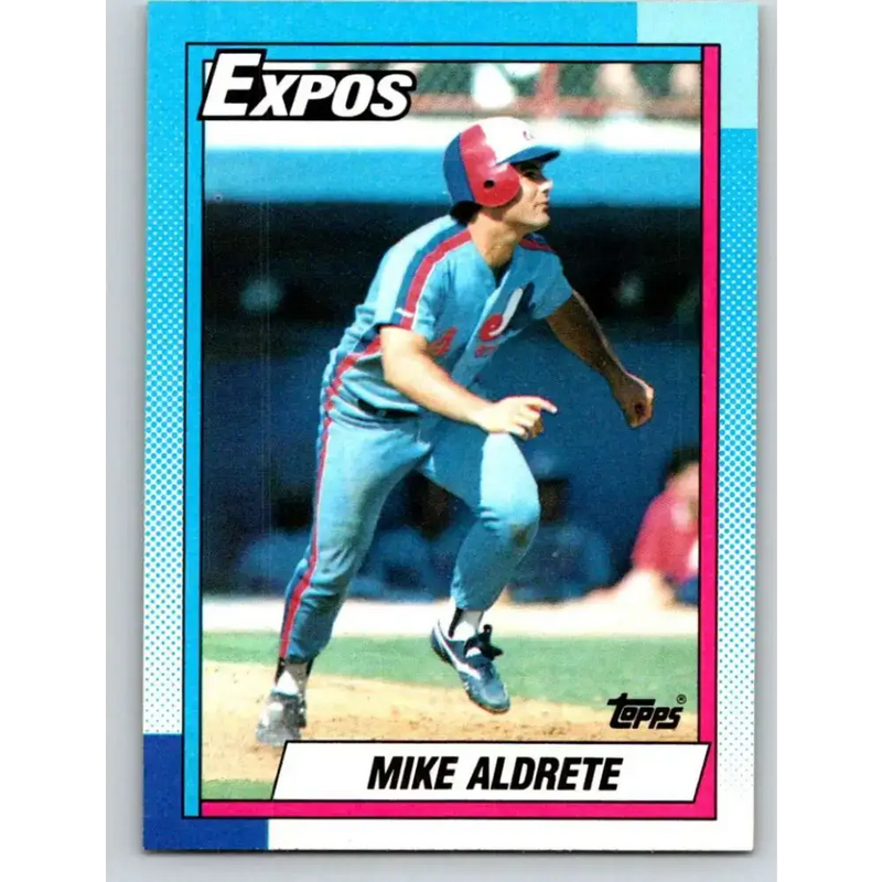 1990 Topps #589 Mike Aldrete NM-MT Montreal Expos Baseball Card - Baseball Card Single