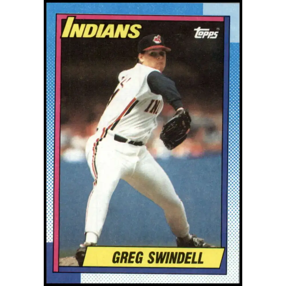 1990 Topps #595 Greg Swindell NM-MT Cleveland Indians Baseball Card - Baseball Card Single
