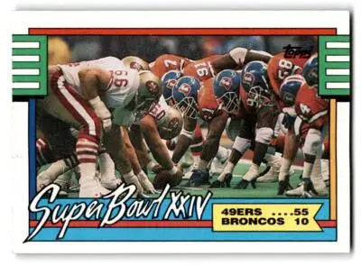1990 Topps #5a Super Bowl XXIV - Football Card Single