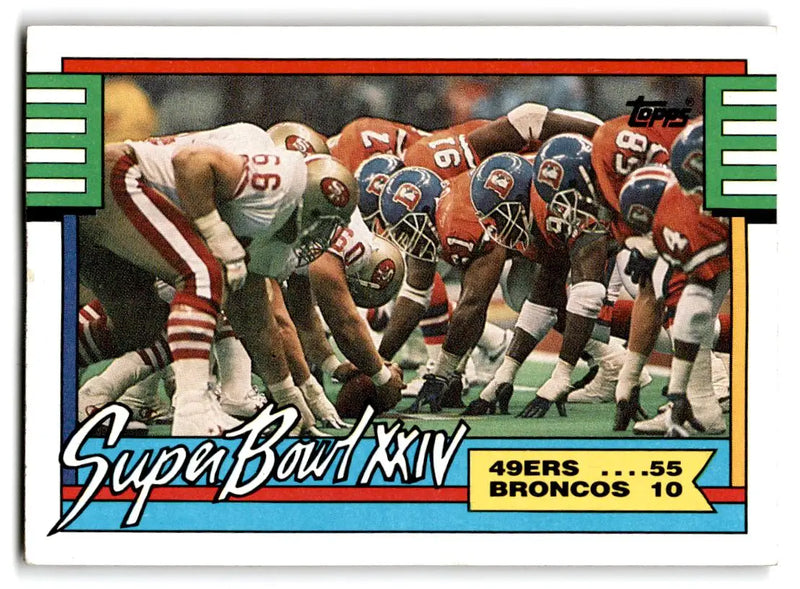 1990 Topps #5a Super Bowl XXIV - Football Card Single
