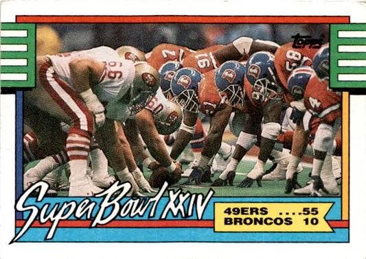 1990 Topps #5b Super Bowl XXIV - Football Card Single
