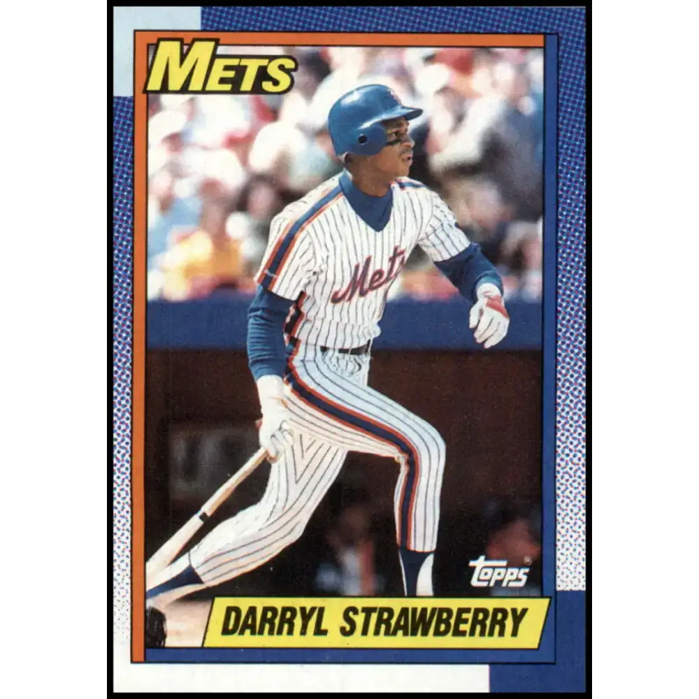 1990 Topps #600 Darryl Strawberry NM-MT New York Mets Baseball Card - Baseball Card Single