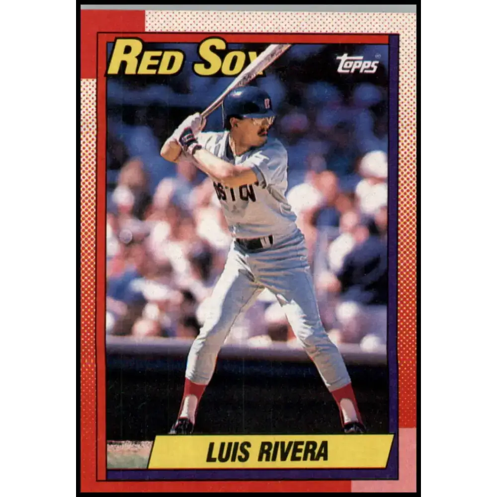 1990 Topps #601 Luis Rivera NM-MT Boston Red Sox Baseball Card - Baseball Card Single