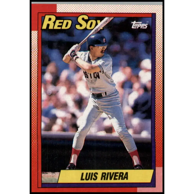 1990 Topps #601 Luis Rivera NM-MT Boston Red Sox Baseball Card - Baseball Card Single