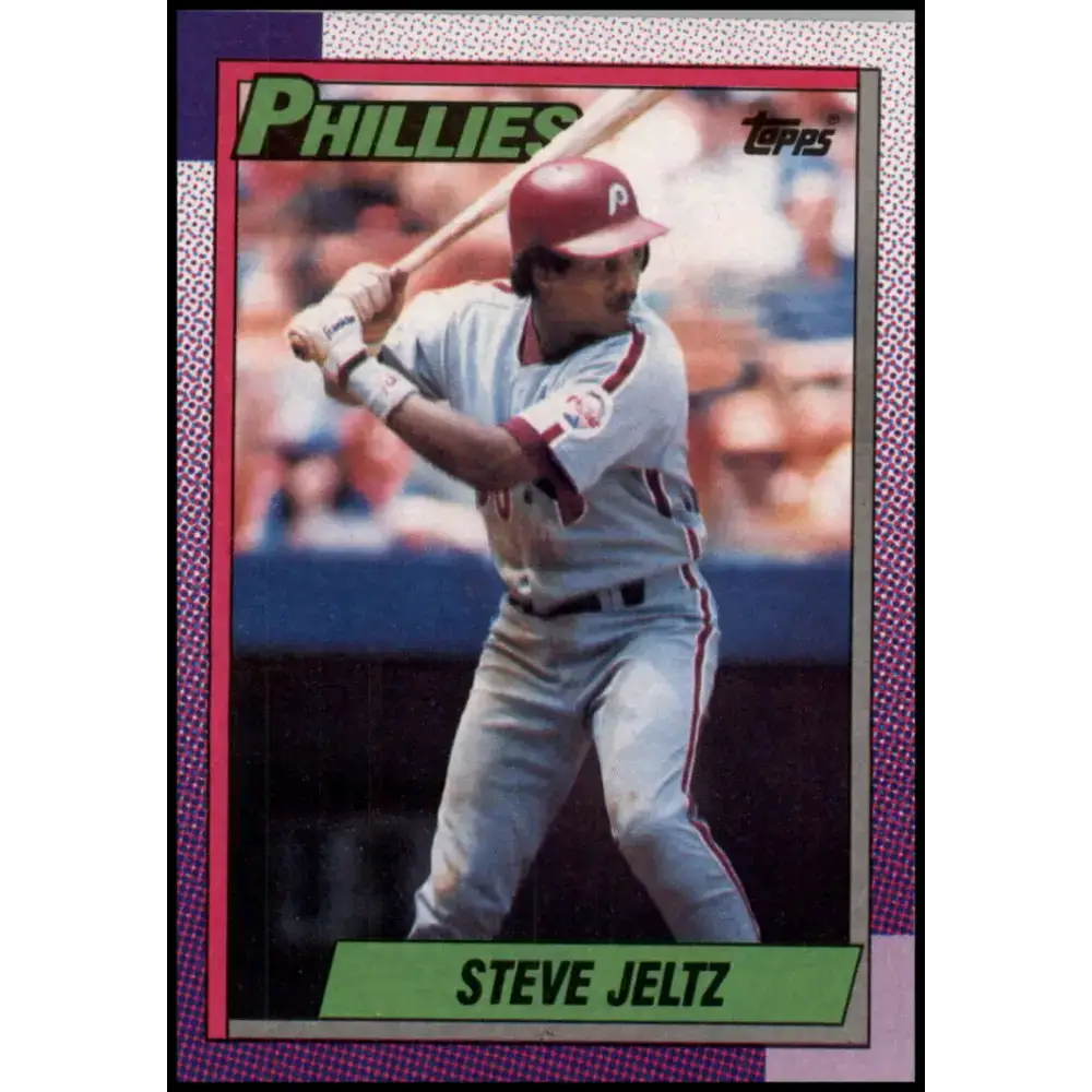 1990 Topps #607 Steve Jeltz NM-MT Philadelphia Phillies Baseball Card - Baseball Card Single