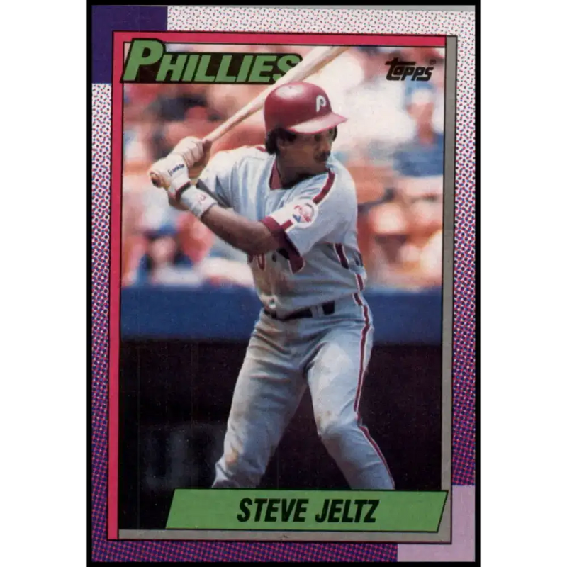1990 Topps #607 Steve Jeltz NM-MT Philadelphia Phillies Baseball Card - Baseball Card Single