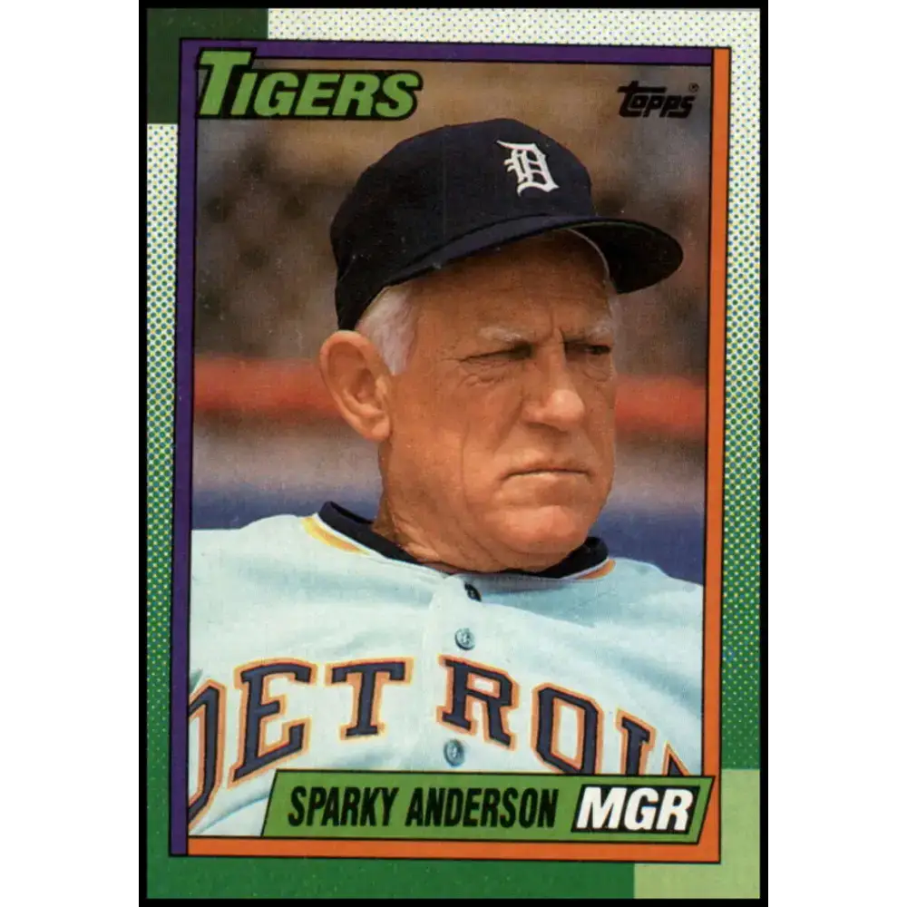 1990 Topps #609 Sparky Anderson MG NM-MT Detroit Tigers Baseball Card - Baseball Card Single