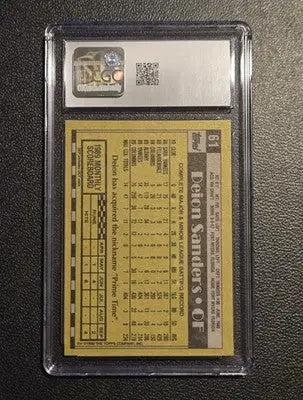 1990 Topps #61 Deion Sanders RC CGC 8 - Baseball Card Single
