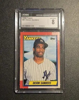 1990 Topps #61 Deion Sanders RC CGC 8 - Baseball Card Single