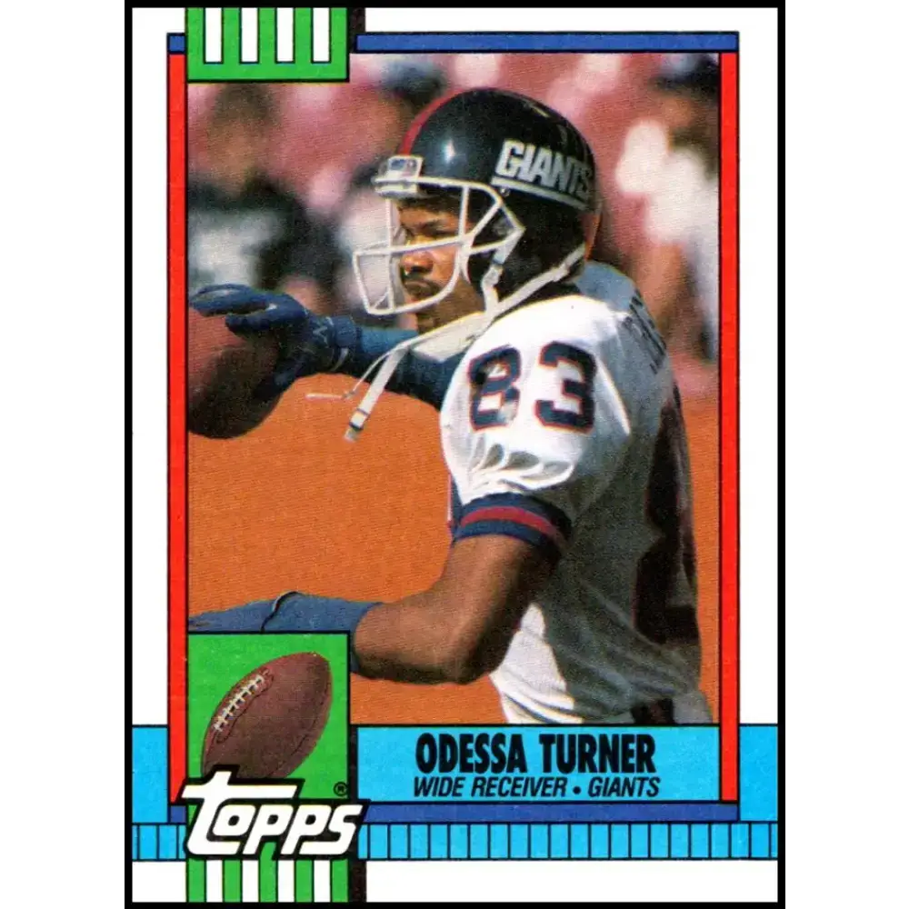 1990 Topps #61 Odessa Turner EX Excellent RC Rookie New York Giants Football Card