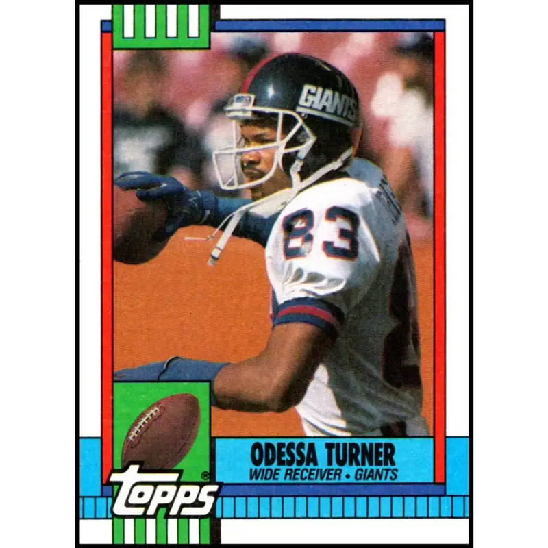 1990 Topps #61 Odessa Turner EX Excellent RC Rookie New York Giants Football Card