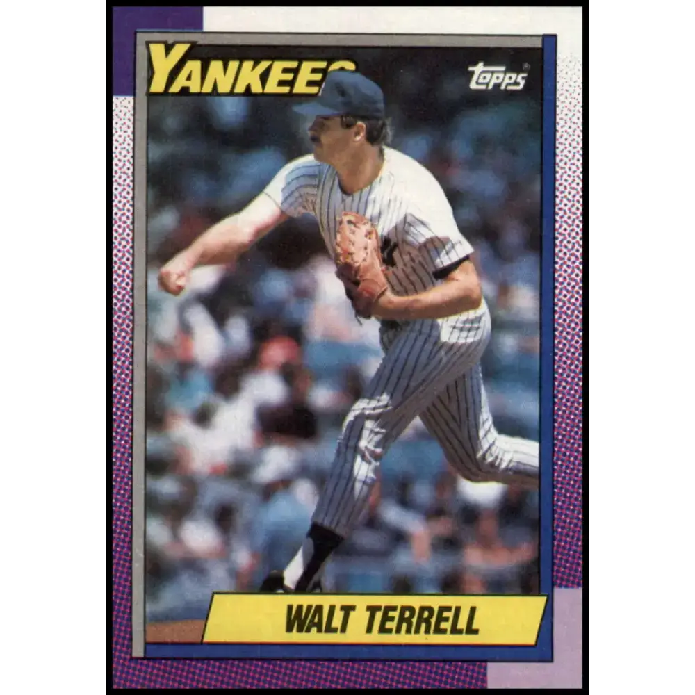 1990 Topps #611 Walt Terrell NM-MT New York Yankees Baseball Card - Baseball Card Single