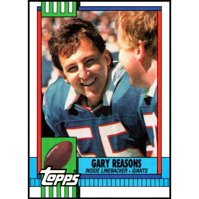 1990 Topps #62 Gary Reasons EX Excellent New York Giants Football Card - Football Card Single