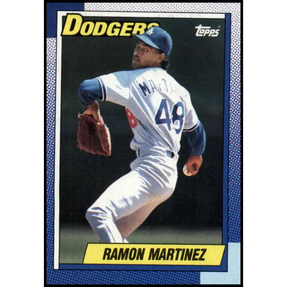 1990 Topps #62 Ramon Martinez NM-MT Los Angeles Dodgers Baseball Card - Baseball Card Single