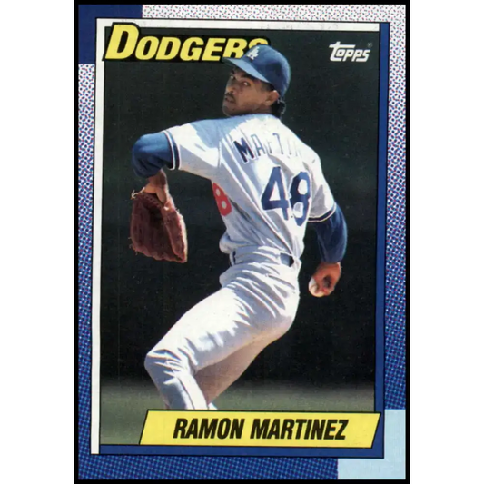 1990 Topps #62 Ramon Martinez NM-MT Los Angeles Dodgers Baseball Card - Baseball Card Single