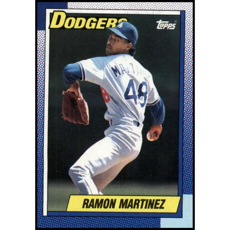 1990 Topps #62 Ramon Martinez NM-MT Los Angeles Dodgers Baseball Card - Baseball Card Single