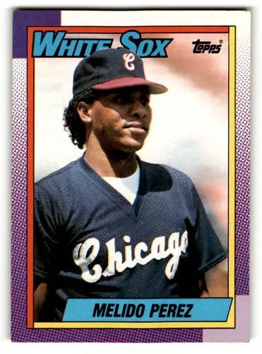 1990 Topps #621 Melido Perez Chicago White Sox Baseball Cards EX/NM ID:55651 - Baseball Card Single