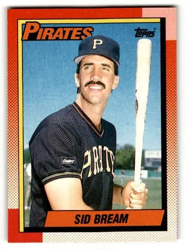 Original gloss 1990 Topps Sid Bream Pittsburgh Pirates baseball card product