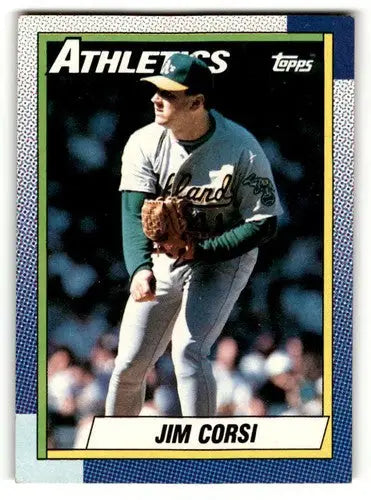 1990 Topps #623 Jim Corsi Oakland Athletics Baseball Cards EX/NM ID:55648 - Baseball Card Single