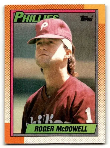 1990 Topps #625 Roger McDowell Philadelphia Phillies Baseball Cards ID:55037 - Baseball Card Single