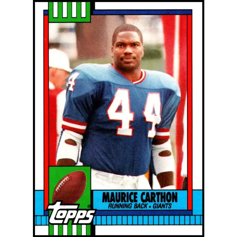1990 Topps #63 Maurice Carthon EX Excellent New York Giants Football Card - Football Card Single