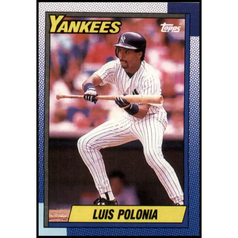 1990 Topps #634 Luis Polonia NM-MT New York Yankees Baseball Card - Baseball Card Single