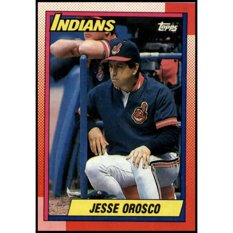 1990 Topps #636 Jesse Orosco NM-MT Cleveland Indians Baseball Card - Baseball Card Single
